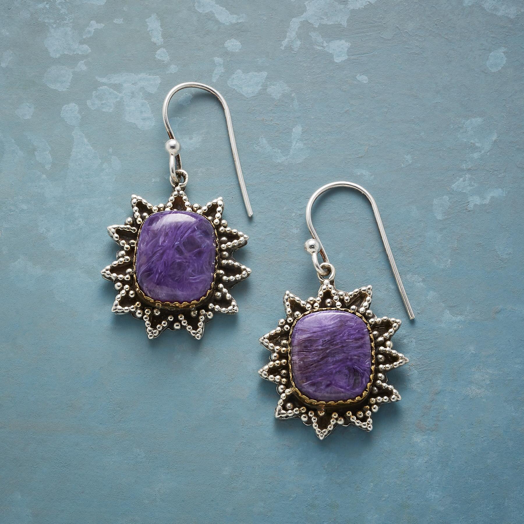 Burst Of Purple Earrings