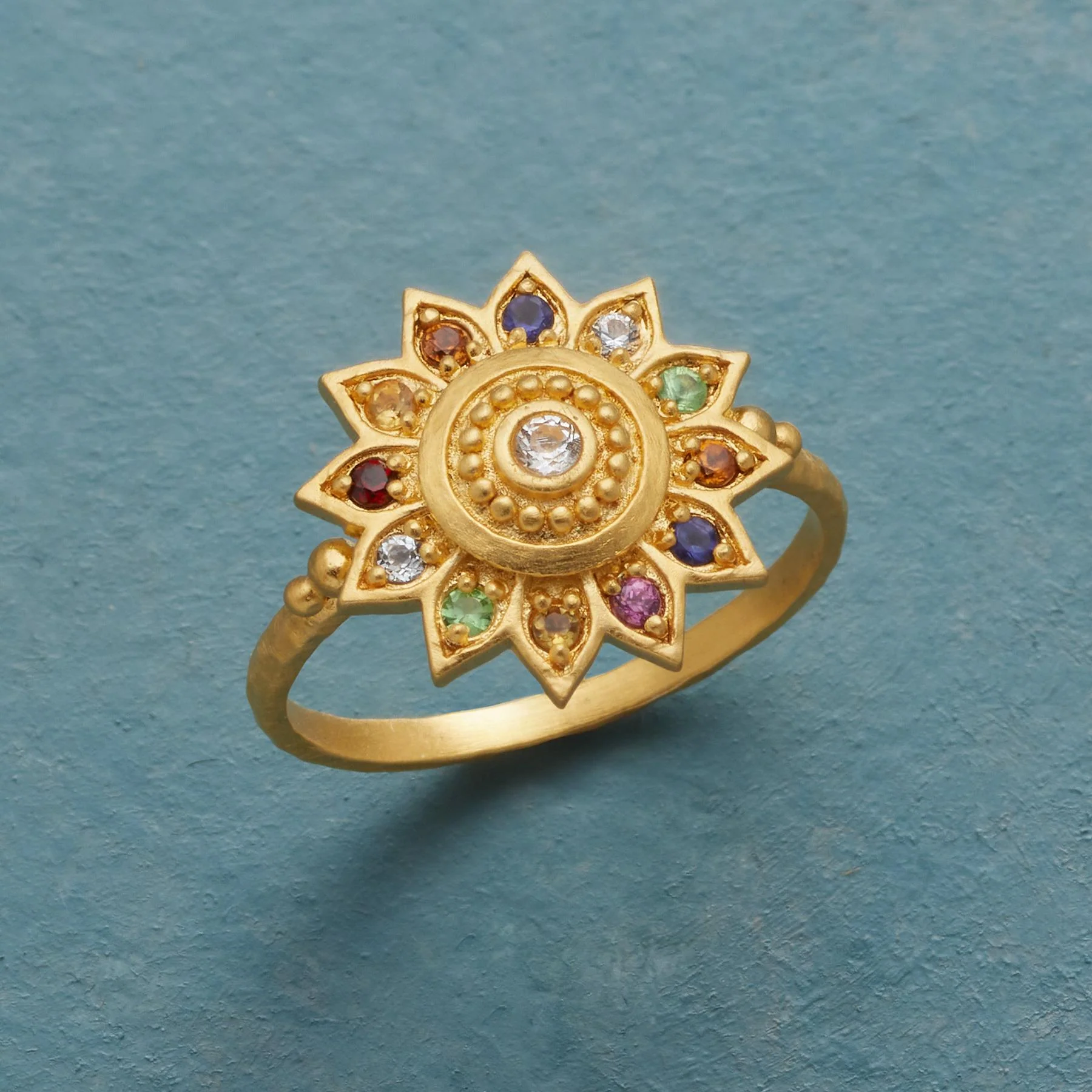 Vibrant Lotus Ring