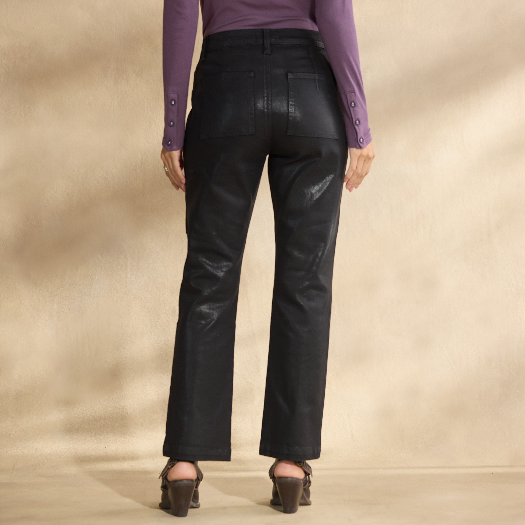 Coated Bronte Cargo Pants, Petite