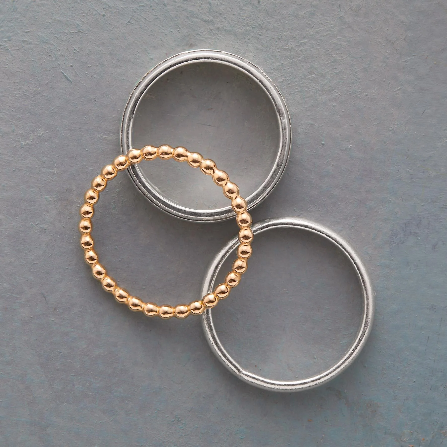 Turquoise Dots Ring Set