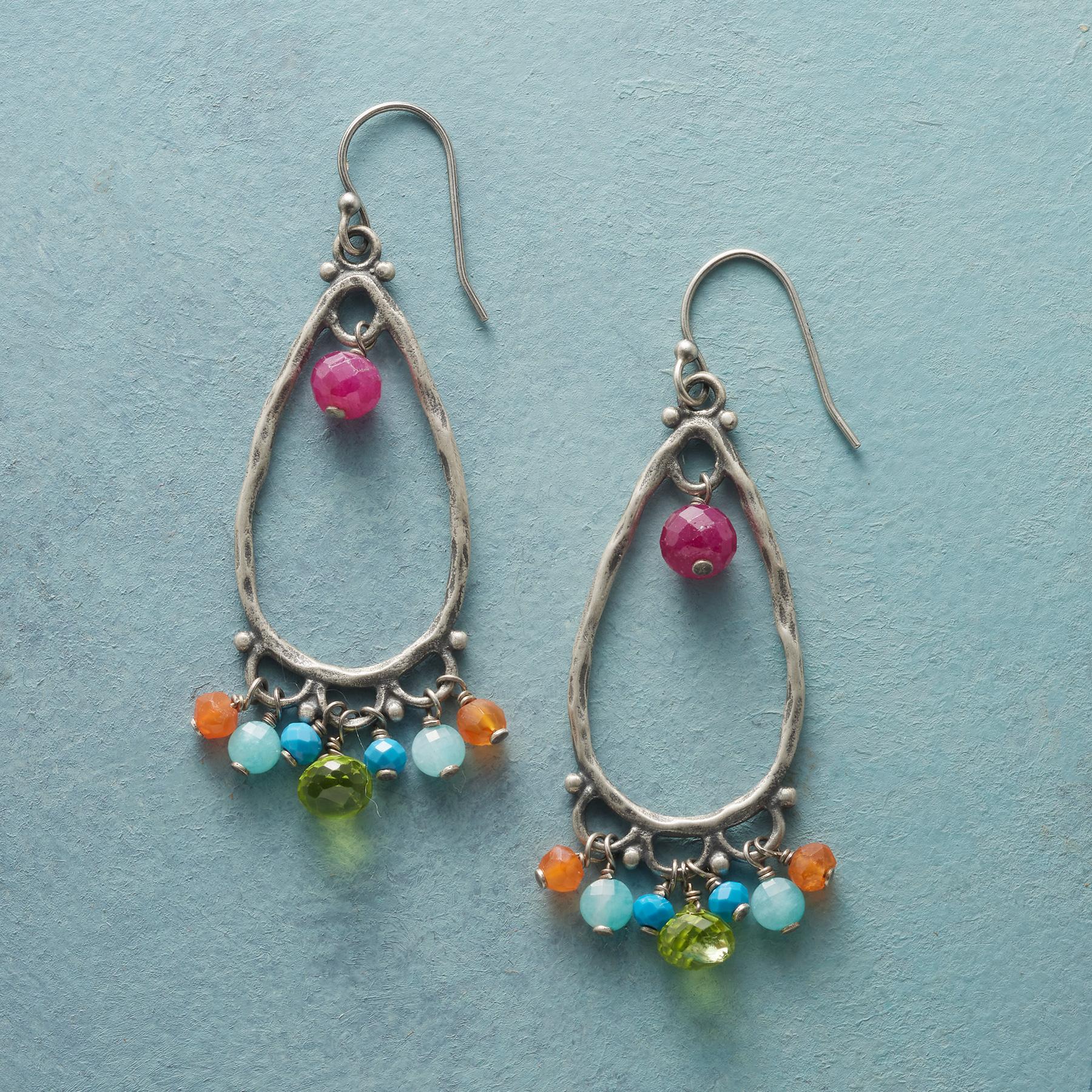 Caged Ruby Earrings