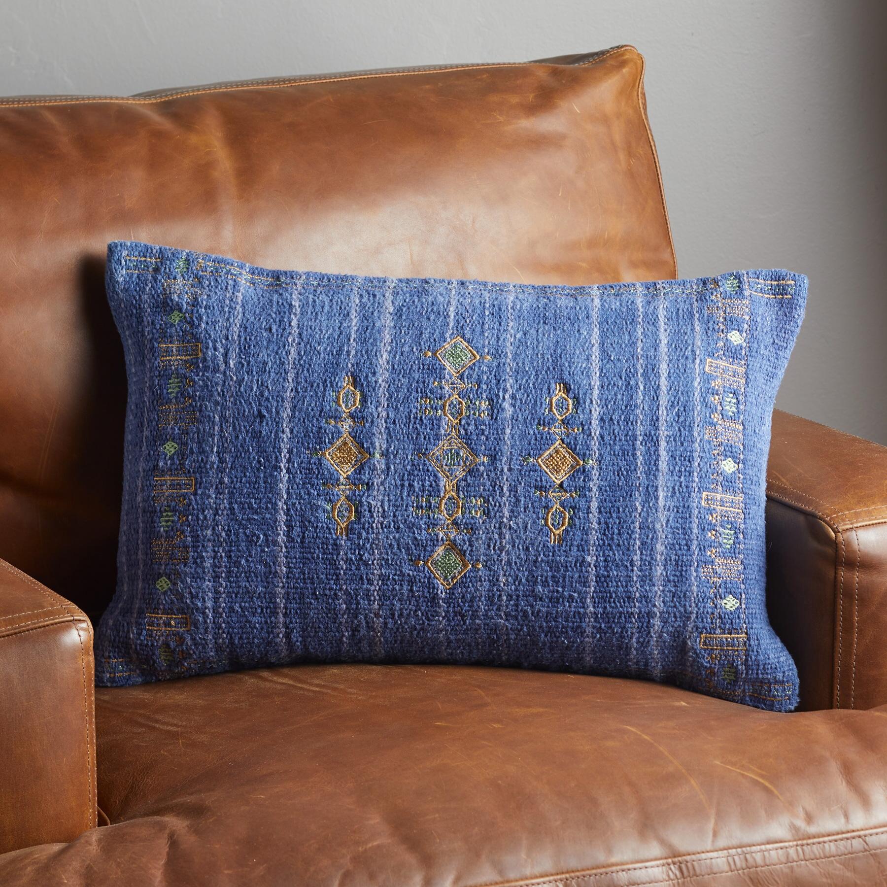 Sunset Ridge Navy Pillow