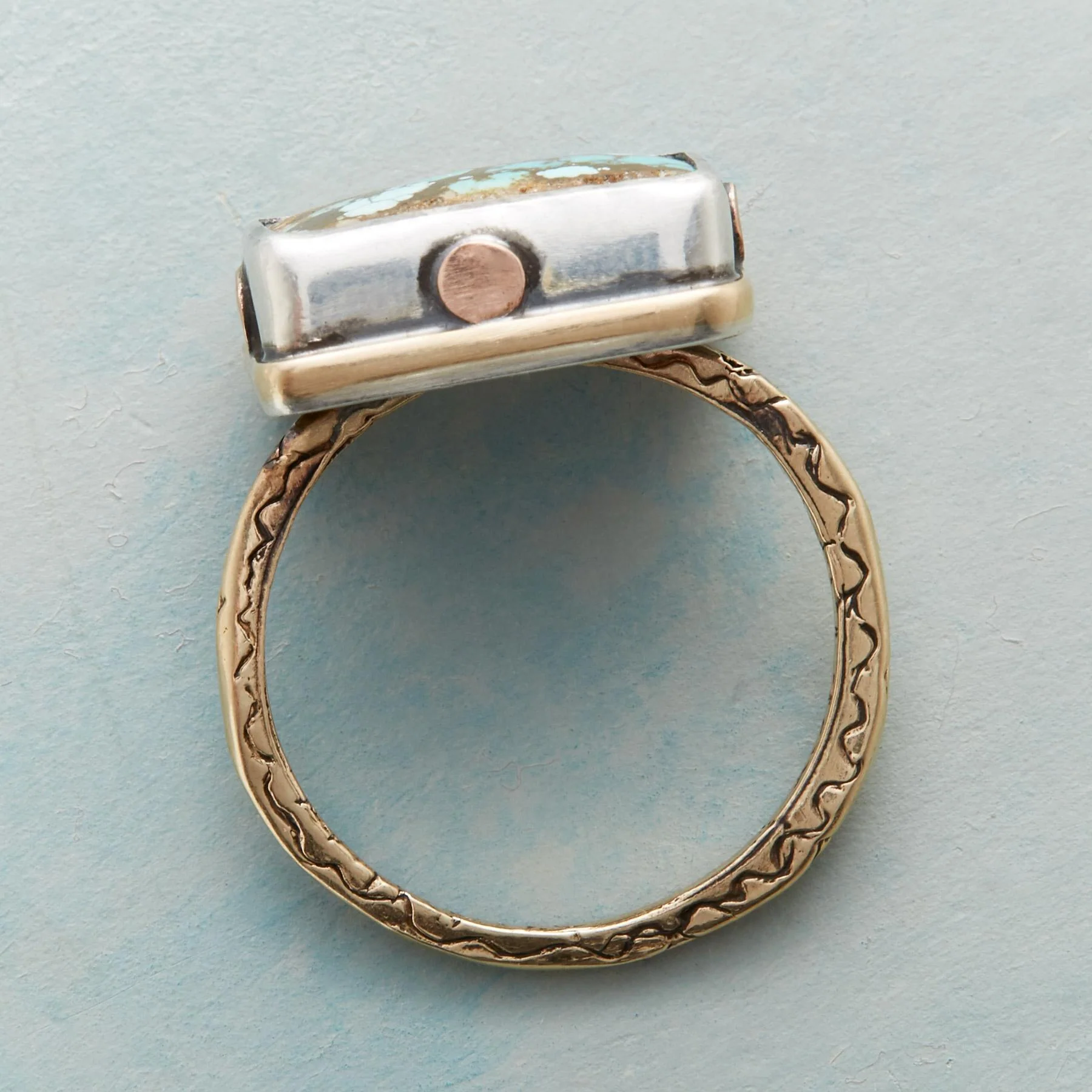 Riveting Turquoise Ring