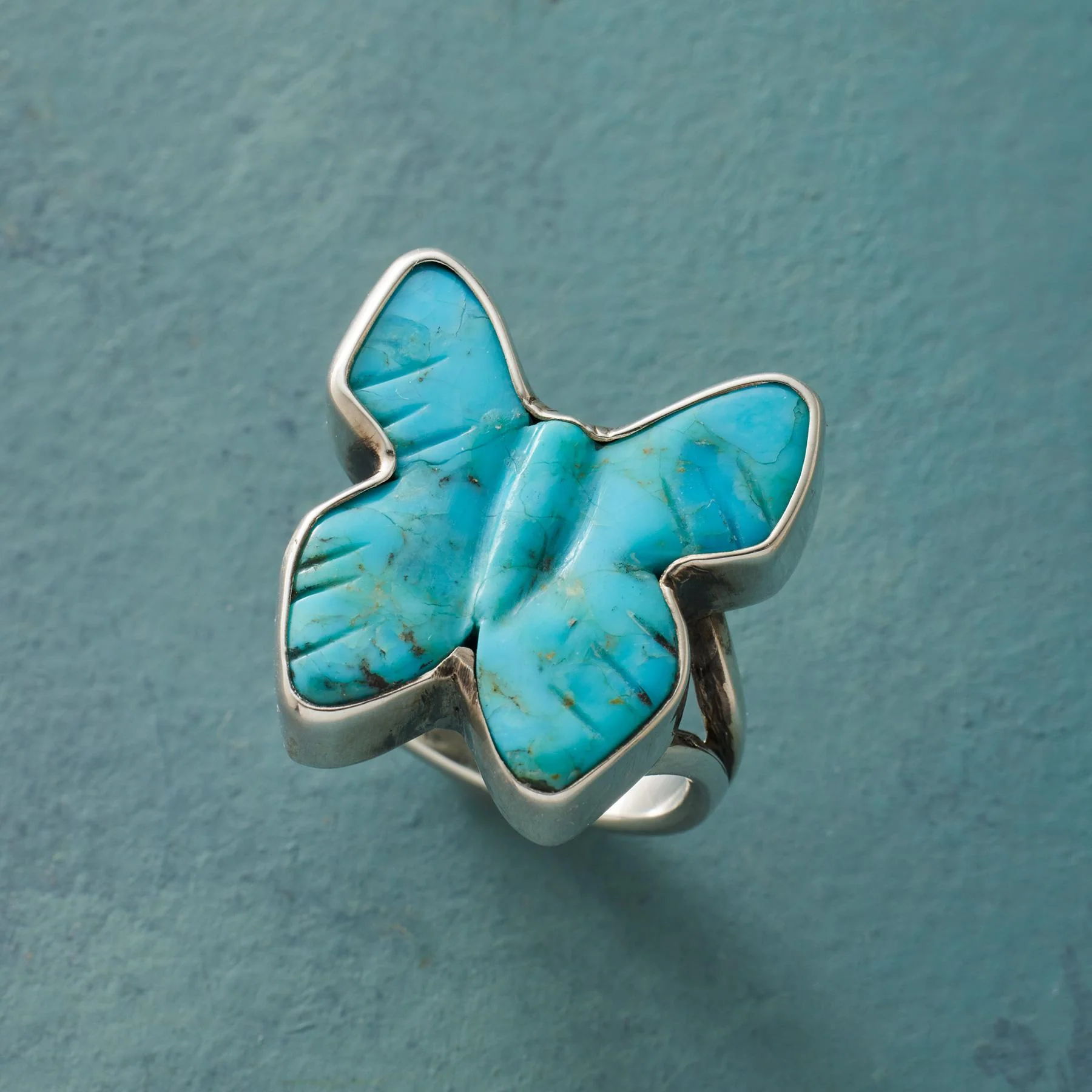Carved Butterfly Ring