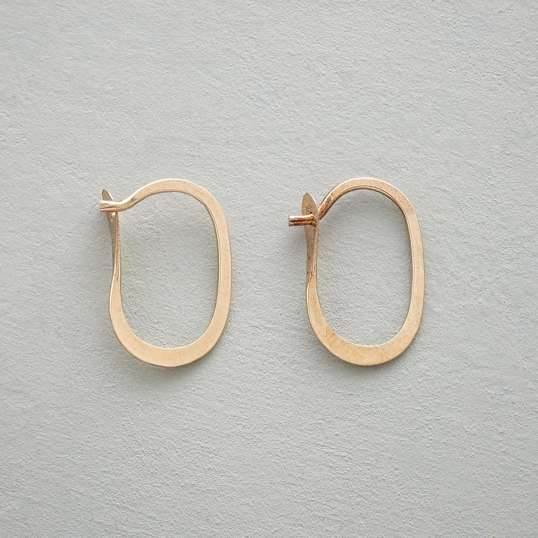 Small Gold Ellipse Hoops