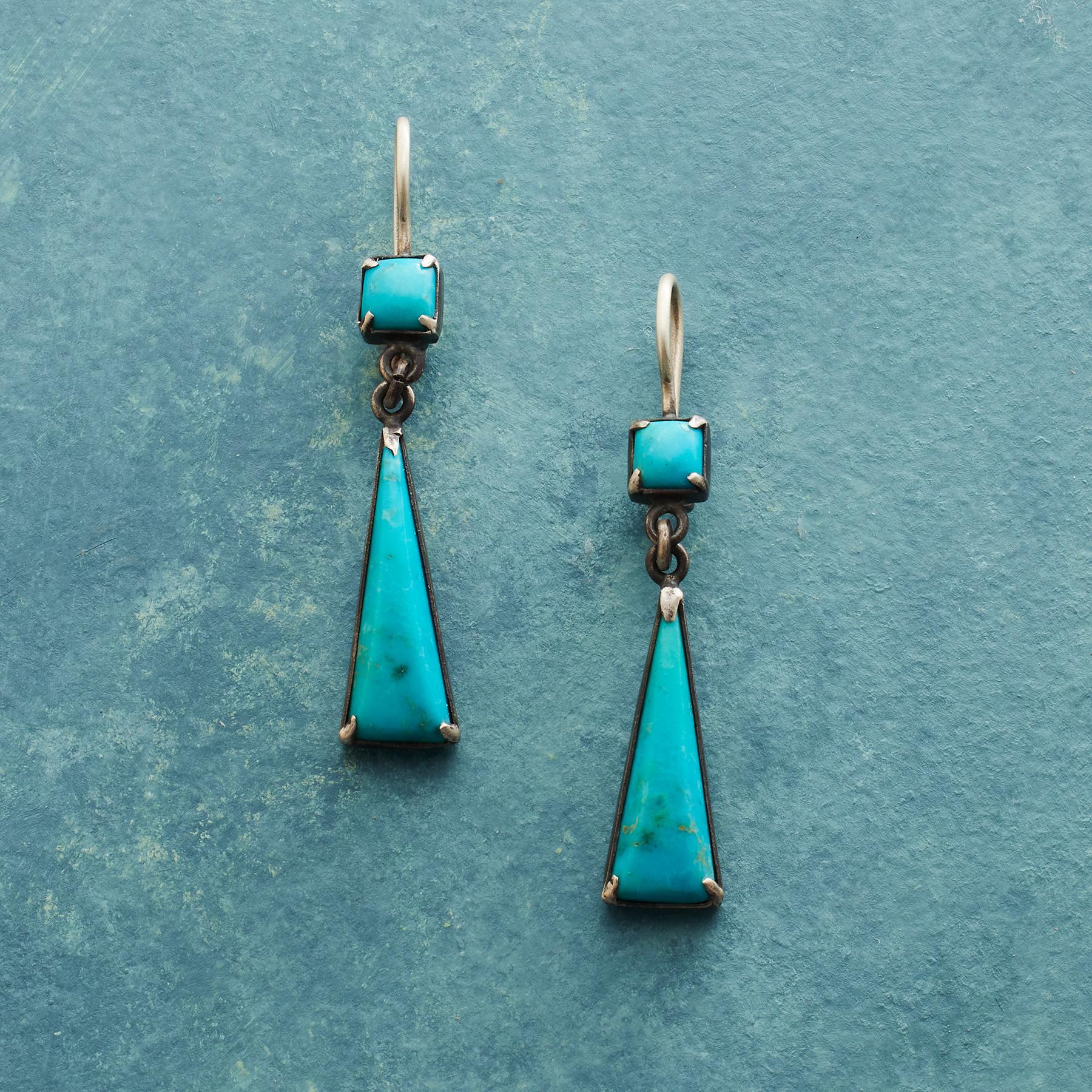 Turquoise Obelisk Earrings