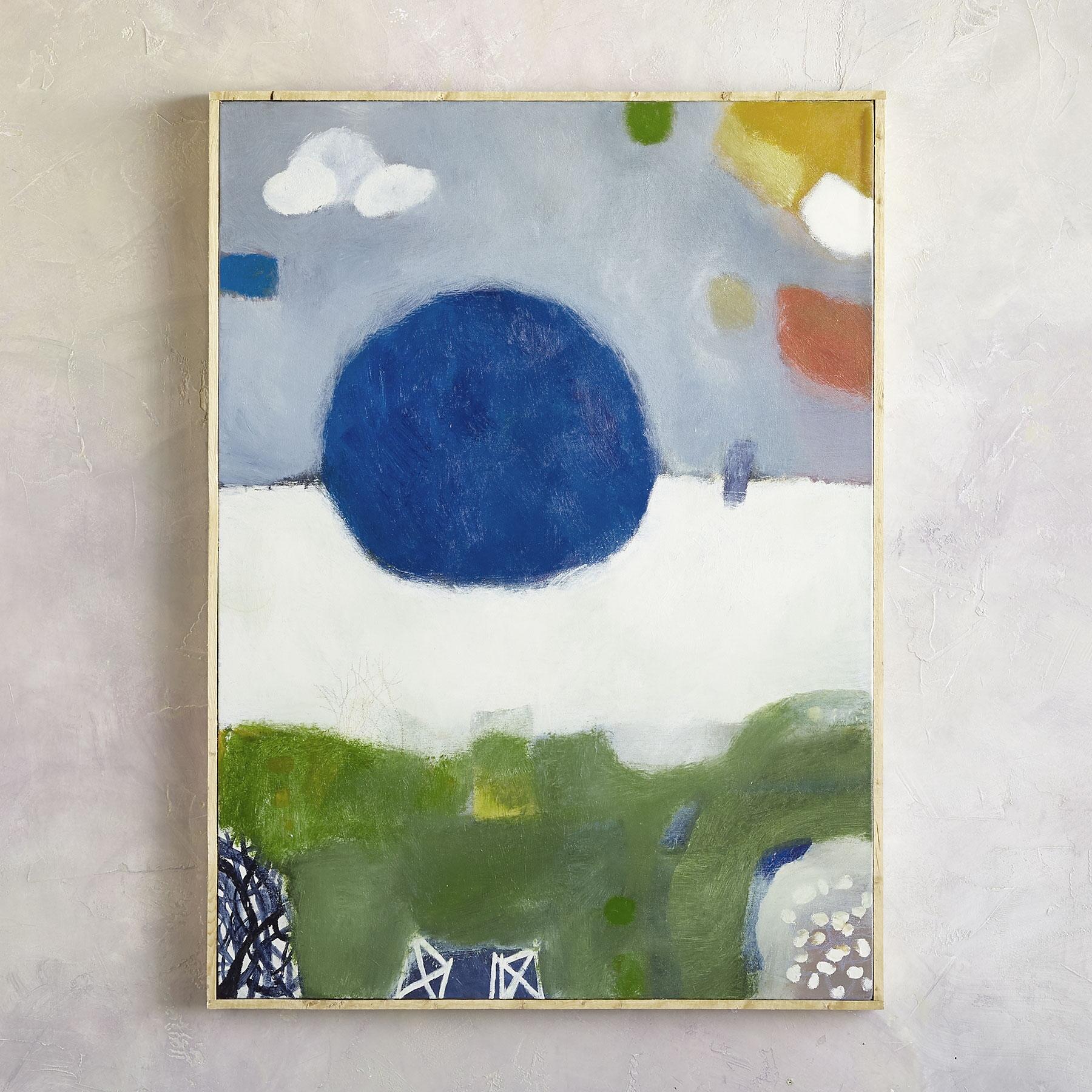 Full Moon Over Garden Painting