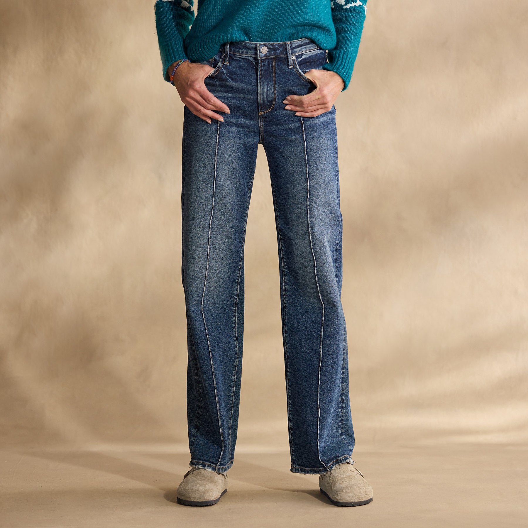 Stacy Vintage Pintuck Jeans