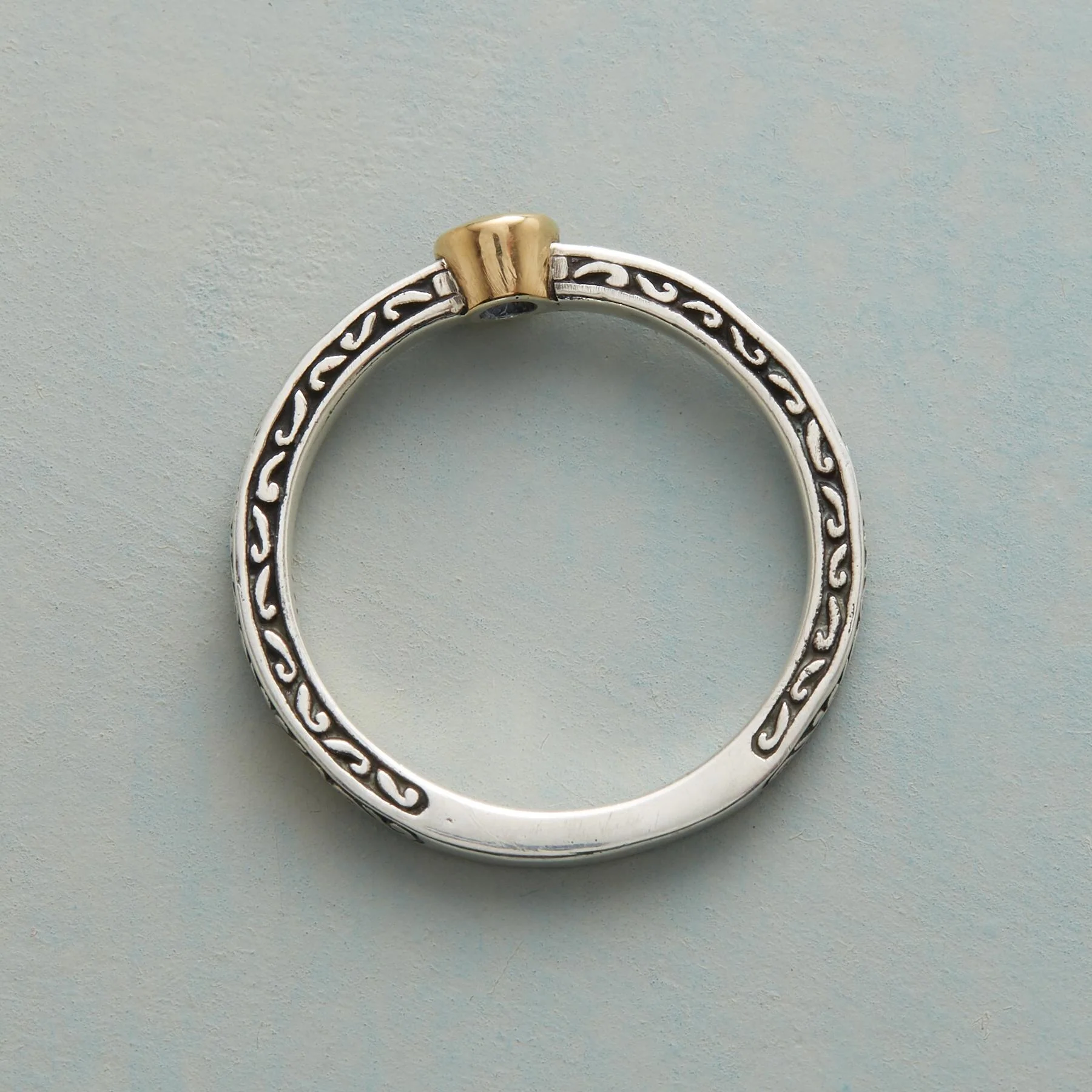 Sapphire Scroll Ring