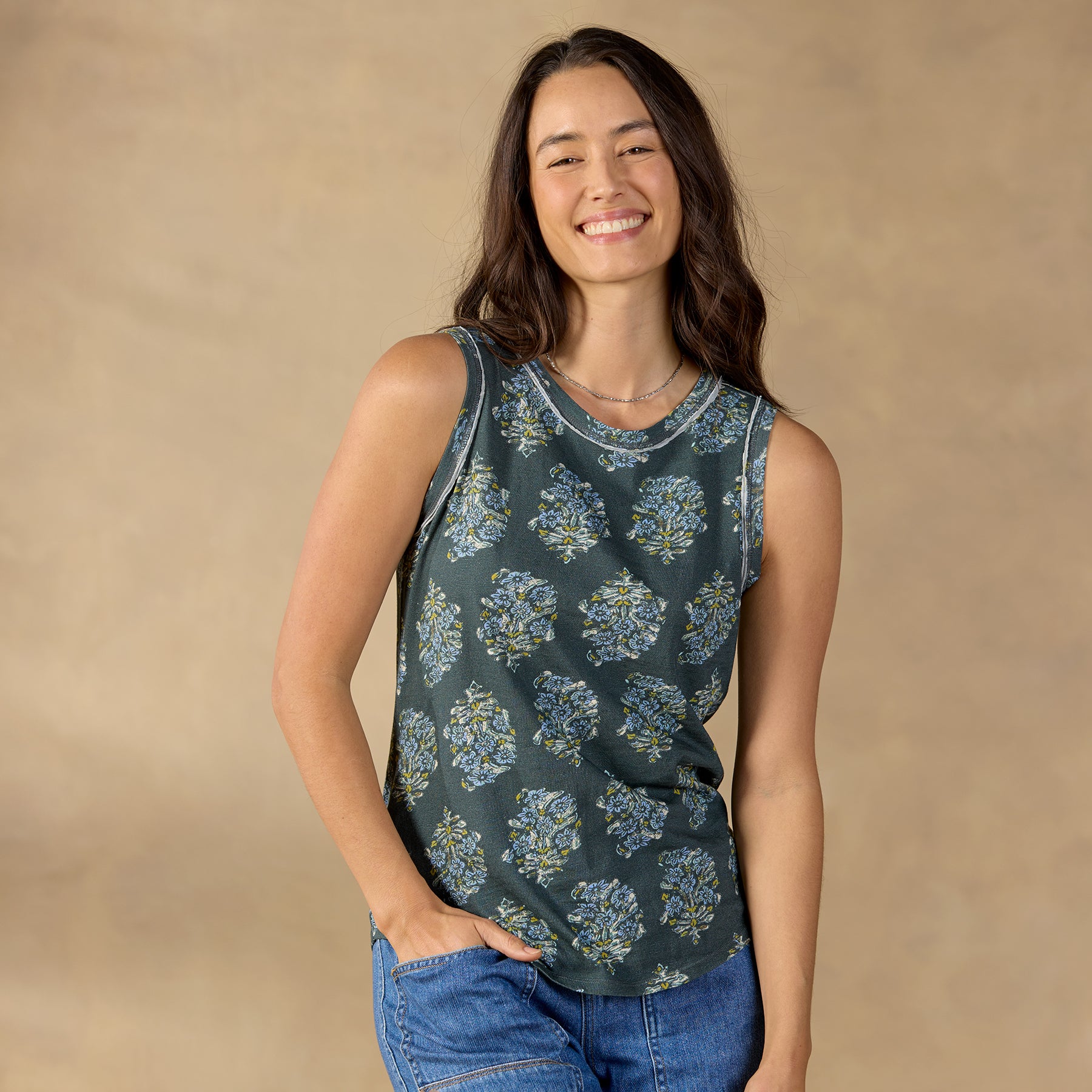 Mollie Printed Tank, Petite