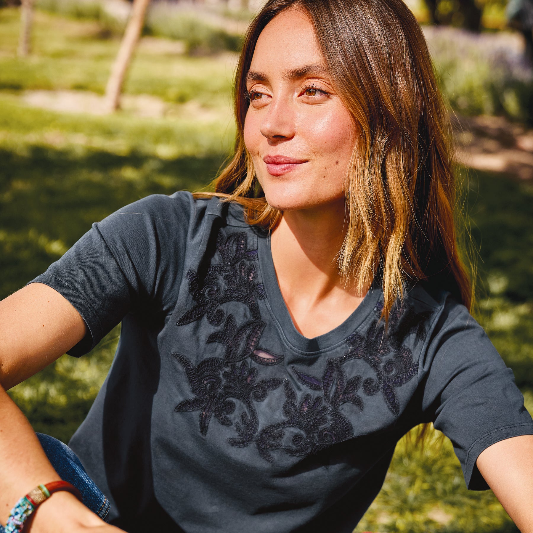 Toluca Lace Tee, Petite