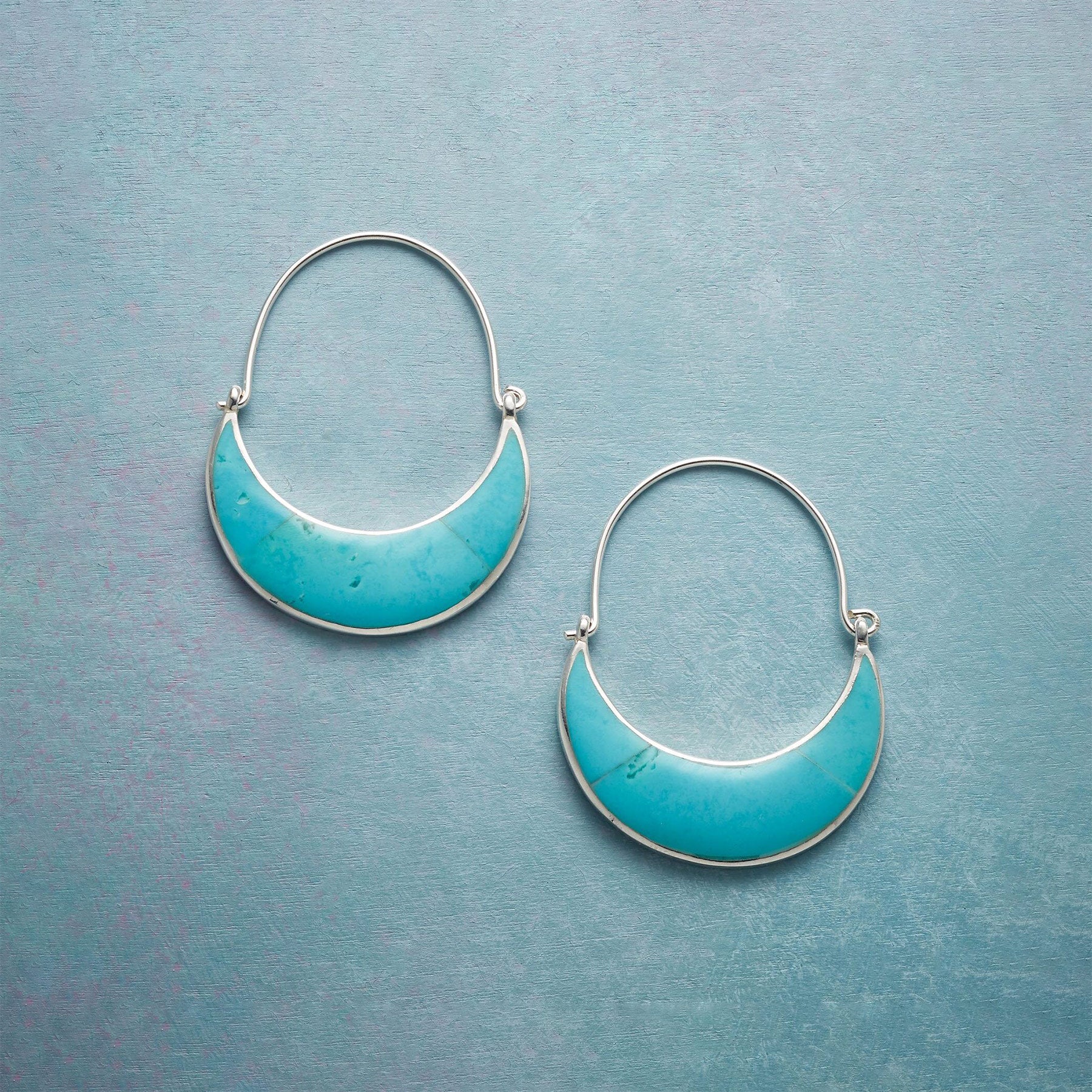 Turquoise Moon Earrings
