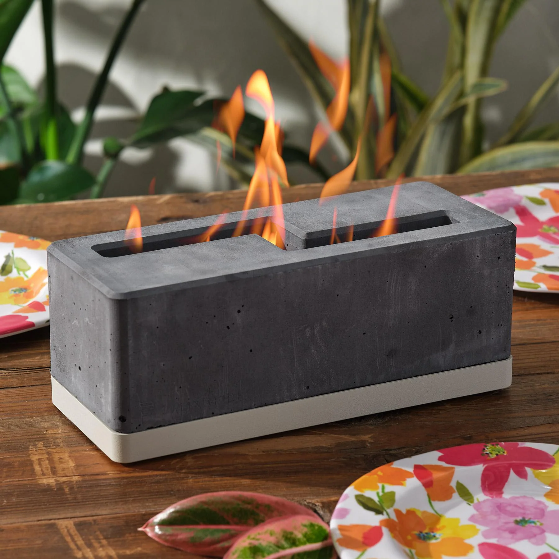 Personal Tabletop Fireplace - Rectangular