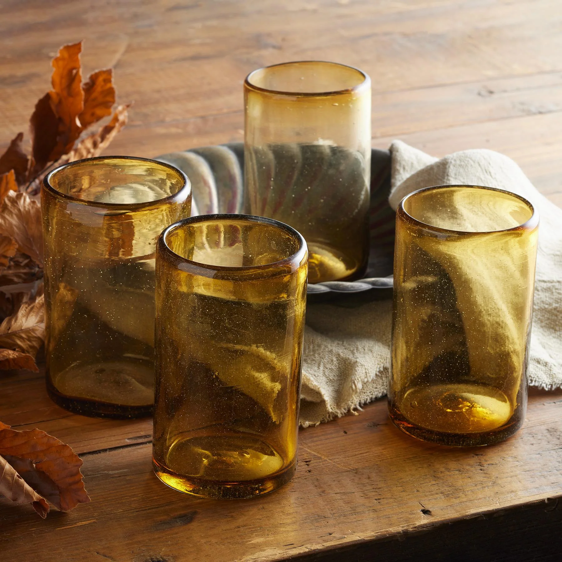 Renata Amber Glass Set