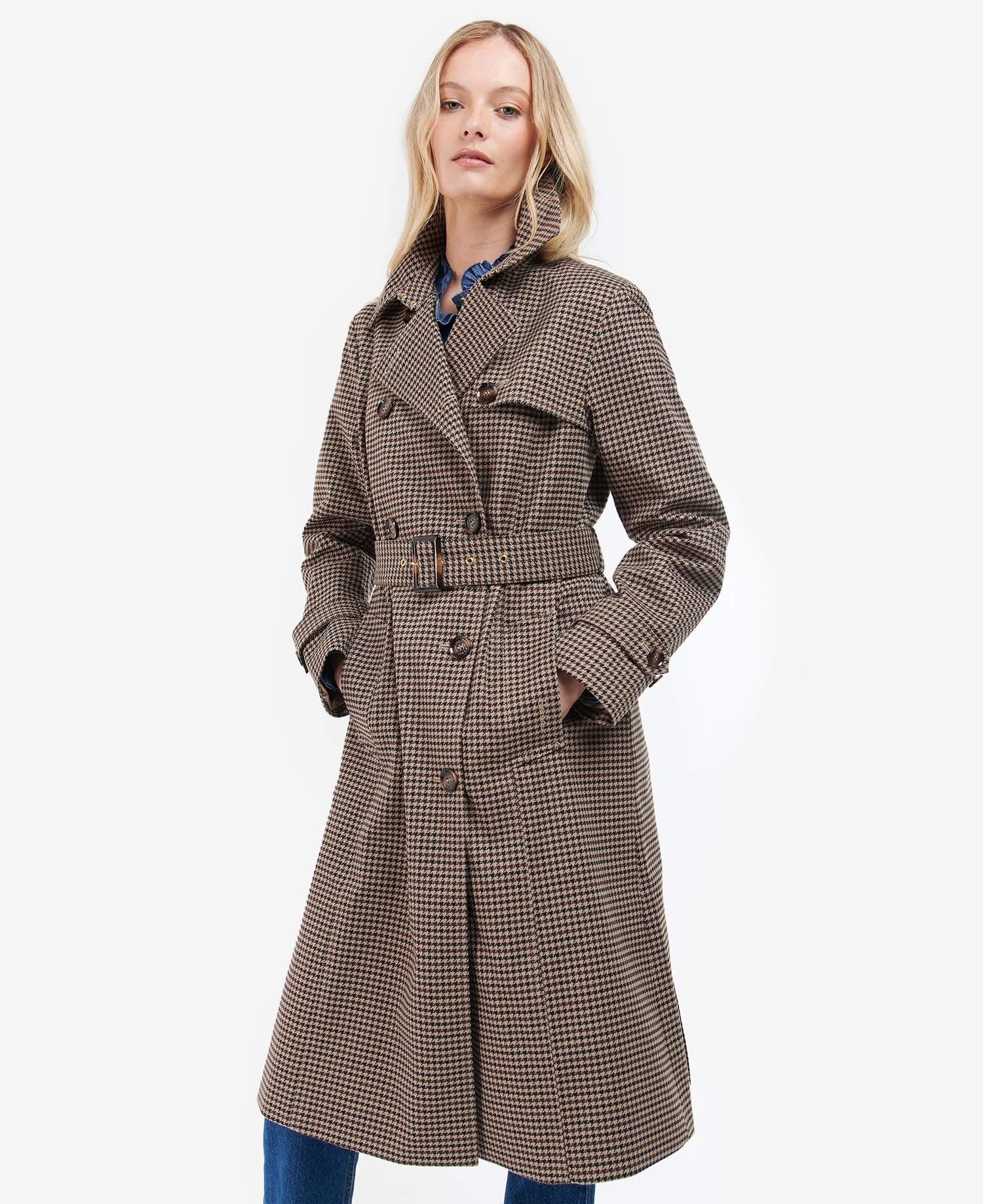 Barbour Greta Check Trench Coat