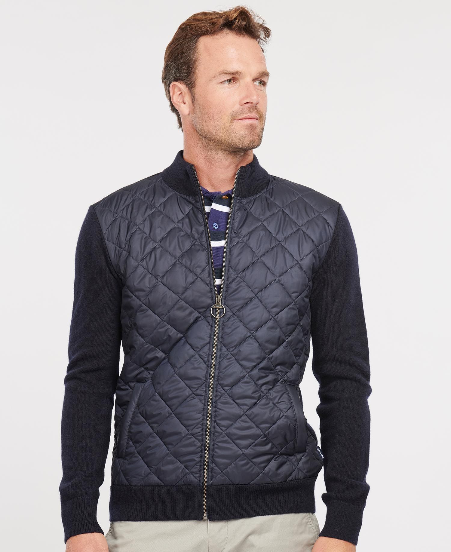 Barbour Essential Diamond Quilt Zip Through